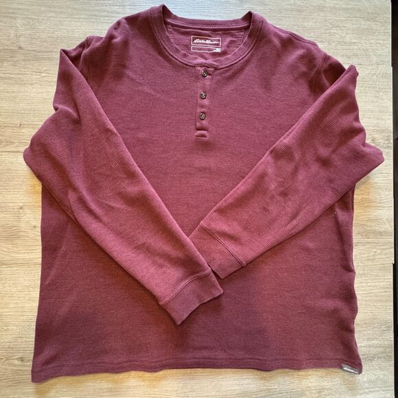 Eddie Bauer Other - Eddie Bauer Thermal Henley - 2XL - Dark Red/ Maroon